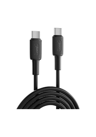 60w Usb Type-c To Type-c Silikon Hızlı Şarj Ve Data Kablosu Siyah 1 Metre