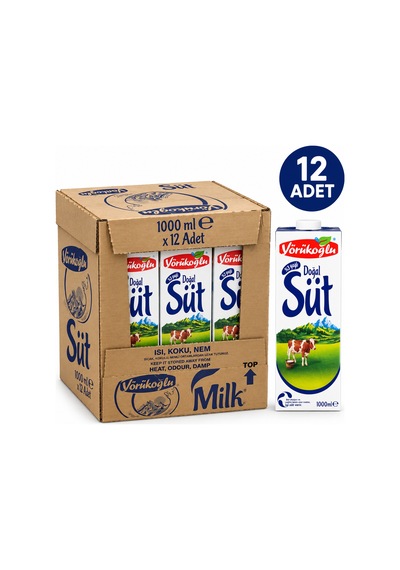 Yörükoğlu Uht Tam Yağlı Süt %3 12 Li 1000ml