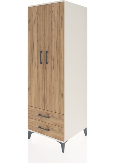 Kronos Dolap 4 Raflı 2 Çekmeceli 2 Kapaklı 60x59x182 Aytaşı-çam Aytaşı