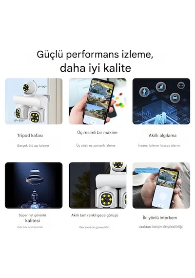 12mp 10x Zoom Üç Lensli Wıfı Güvenlik Kamerası Ptz Su Geçirmez