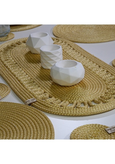 Supla Zdh-302 Yuvarlak Zengin Set Runner Sarı