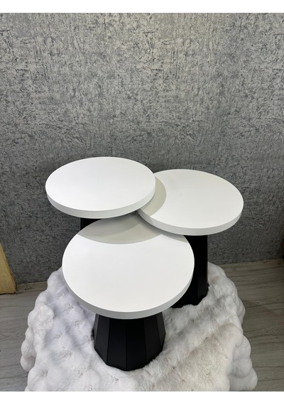 3 Lü Mdf Mantar Sehpa