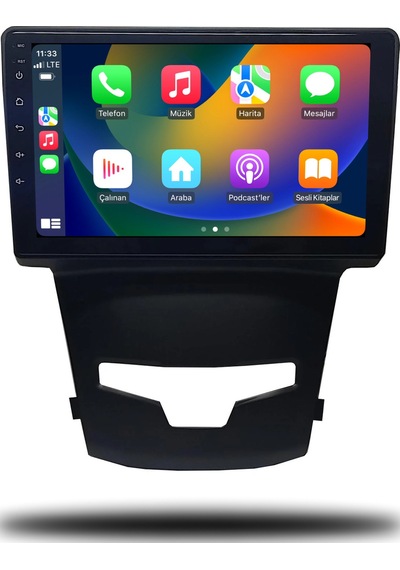 Ssangyong Korando 2014+ Uyumlu 8+256 Gb Premium Ekran Android Carplay Multimedya Sistemi Yazılımsal 9"