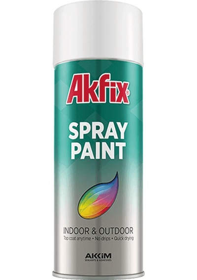 Akfix Sprey Boya Parlak Beyaz 400Ml