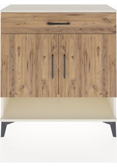 Arges Şifonyer 2 Raflı Tek Çekmeceli 2 Kapaklı 88x30x96 Aytaşı-çam Aytası