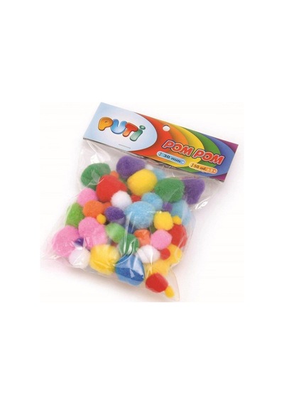 Puti Pon Pon Karışık 10-20-30 Mm 00251 Çok Renkli