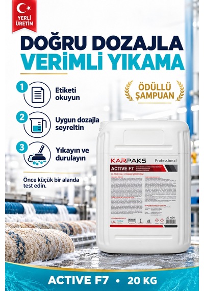 Active F7 Ultra Halı Yıkama Şampuanı 20kg Tekli