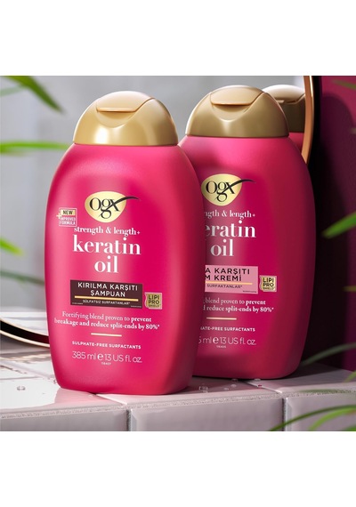 Keratin Oil Kırılma Karşıtı Şampuan, 385 Ml, 2'li Paket