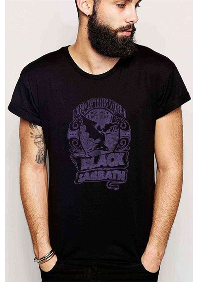Black Sabbath Lord Of This World Baskılı Siyah Erkek Tshirt (528838393)