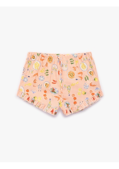 Koton Pamuklu Rahat Kesim Fiyonk Detaylı Kiraz Baskılı Şort Pijama Altı Turuncu Desenli 6slk80067mw Koton Pamuklu Rahat Kesim Fiyonk Detaylı Kiraz Baskılı Şort Pijama Altı Turuncu Desenli 6slk80067mw