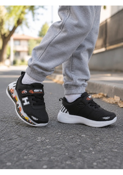 Mini Bonito Kız Erkek Çocuk Sneakers Spor Ayakkabı Desenli Tabanlı Modern Günlük Rahat Çocuk Ayakkabısı Siyah Mini Bonito Kız Erkek Çocuk Sneakers Spor Ayakkabı Desenli Tabanlı Modern Günlük Rahat Çocuk Ayakkabısı Siyah