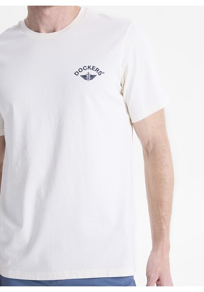 Dockers Bej Erkek Slim Fit Logo Baskılı T-shirt A1103-50
