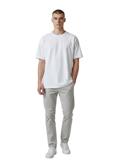 Cazador Erkek Basic T-shirt Caz.44070 Beyaz
