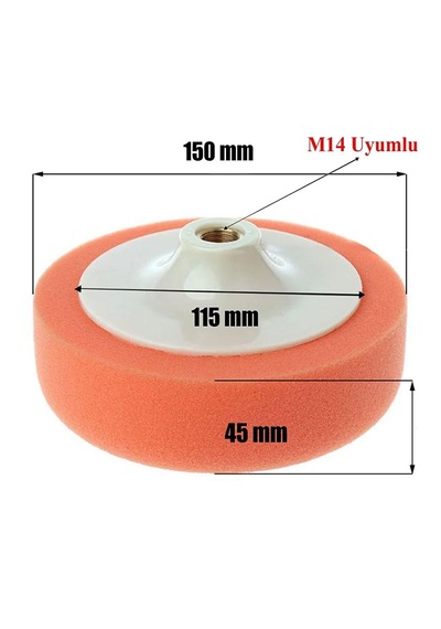 Alastor Polisaj Süngeri + Matkap Aparatı 150 Mm Ebatı Vardır