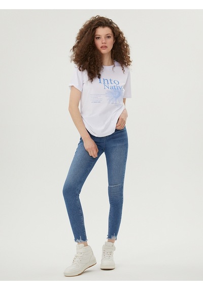 Natalie Skinny Fit Kadın Pantolon Mavi