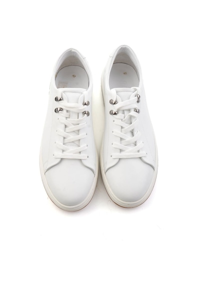 Bambi Beyaz Hakiki Deri Erkek Sneaker E01593000503