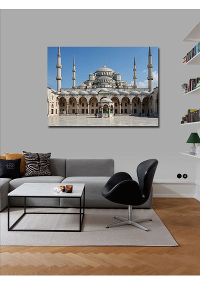Kanvas Tablo Mavi Cami Ve Gökyüzü