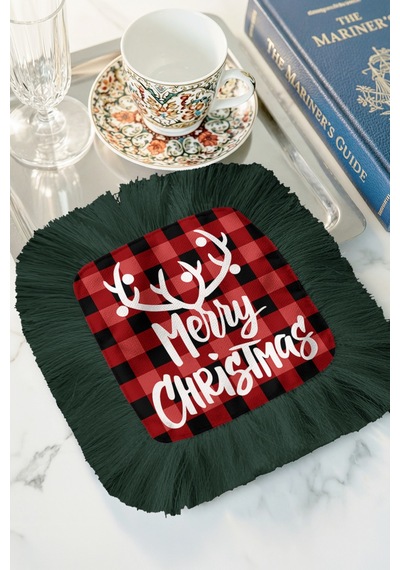 Merry Christmas Saçaklı Yılbaşı Sunum Peçetesi-noel Temalı Saçaklı Kahve Yanı Bardak Altlığı Mendil Yosunlu Gök Mavisi Merry Christmas Saçaklı Yılbaşı Sunum Peçetesi-noel Temalı Saçaklı Kahve Yanı Bardak Altlığı Mendil Yosunlu Gök Mavisi