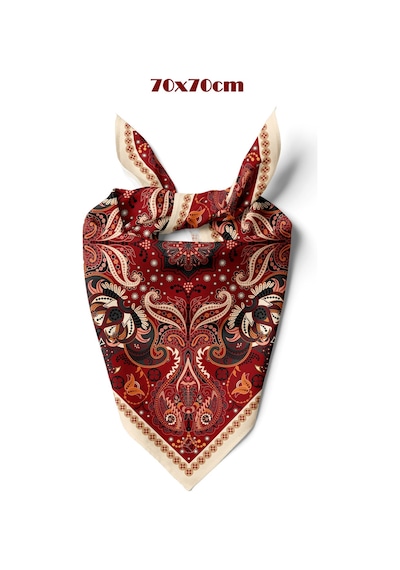 Kızıl Matra Desen 70 70cm Bandana/fular Çok Renkli