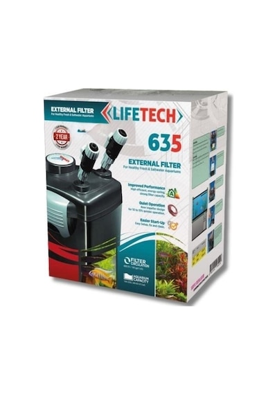 Lifetech 635 Akvaryum Dış Filtre 600 L/h - Tam Dolu Filtre Malzemeli Güçlü Filtrasyon