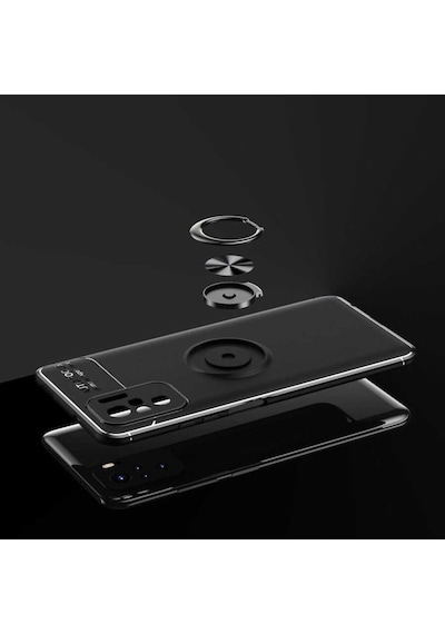 Xiaomi Redmi Note 10 Kılıf Yüzüklü Magnetli Ravel Case