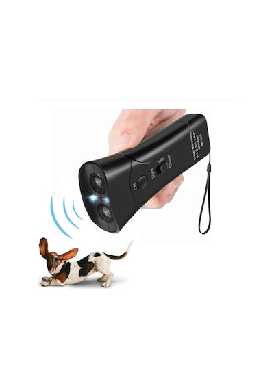Gaman Çift Sensörlü Ultrasonik Köpek Uzaklaştırıcı Işıklı Lazerli Havlama Önleyici Eğitim Modlu