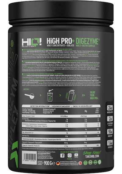 Hıq High Pro+ 900gr Chocolate&hazelnut Flavored