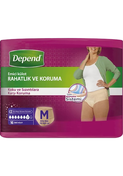 Depend Emici Külot Hasta Bezi Avantaj Pk Orta Kadın 96 Adet