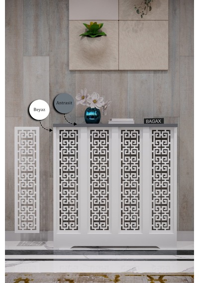 Dekoratif Petek Dolabı Kalorifer Peteği Kapatma Ünitesi Modern Tasarım İç Ölçü 76 Cm Dış Ölçü 80 Cm Petek 76 Beyaz Üstü Antrasit D5 Dekoratif Petek Dolabı Kalorifer Peteği Kapatma Ünitesi Modern Tasarım İç Ölçü 76 Cm Dış Ölçü 80 Cm Petek 76 Beyaz Üstü Antrasit D5