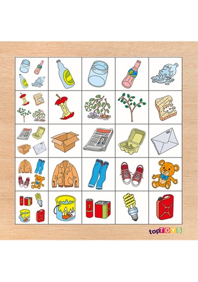 Toptoys Geri Dönüşüm Ahşap Puzzle  Cs-7017