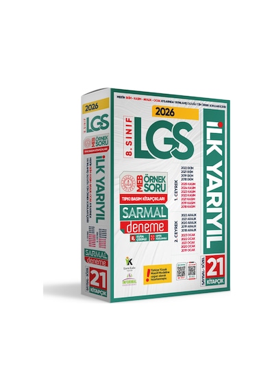 2026 8.sınıf LGS 1. Ve 2. Çeyrek İlk Yarıyıl Meb Örnek Soru Tıpkı Basım Sarmal Deneme Paketi Çözümlü