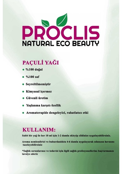 Proclis Paçuli Uçucu Yağı 3 x 10 ML
