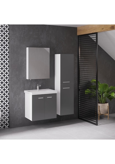 Denko Terra 35 Cm Mdf Antrasit Gri Banyo Boy Dolabı Antrasit - Gri Denko Terra 35 Cm Mdf Antrasit Gri Banyo Boy Dolabı Antrasit - Gri