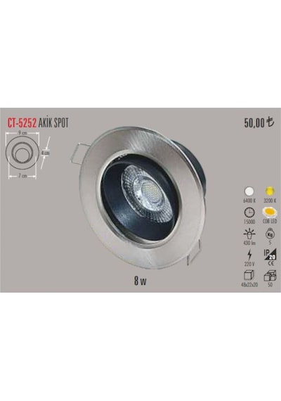 Cata Ct-5252 7 Watt Gün Işığı Spot Led Ampul Lamba(498851199)
