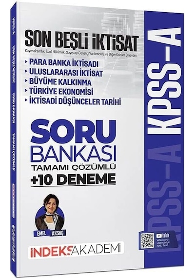 İndeks Akademi Kpss A Grubu Son Beşli İktisat Soru Bankası Ve 10 Deneme Çözümlü - Emel Aksaç