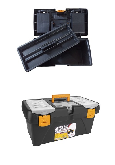 Takım Çantası Alet Kutusu Kapaklı Mini Bölmeli Organizer Dayanıklı Plastik Malzeme 14'' 22