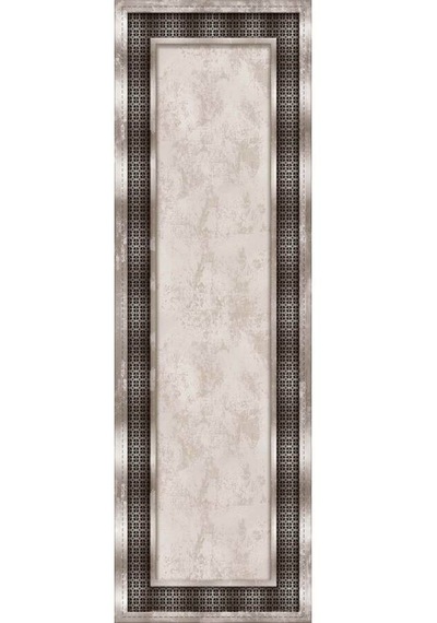 Bej Çerçeveli Desen Premium Masa Örtüsü Runner Rnr398n11