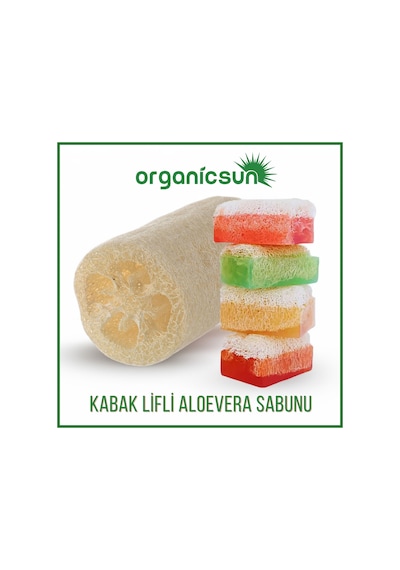 Organicsun Doğal Kabak Lifli Aloe Vera Sabunu 3 x 120 G