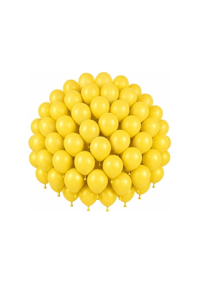 Sarı Renk Lateks Pastel Balon 30 Cm - 100 Adet