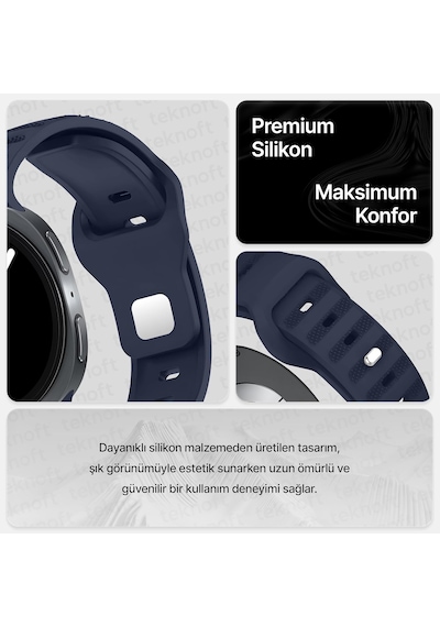 Samsung Galaxy Watch 9/8 40mm/44mm Ve Watch 8 Classic 46mm İle Uyumlu Konforlu Ve Yumuşak Rugged Silikon Kordon Çok Renkli