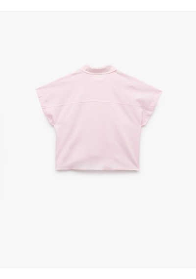 Koton Kap Kol Klasik Yaka Keten Karışımlı Oversize Gömlek Pembe 5sak60421pw Gül