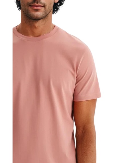 Arma Ar-ma Erkek Bisiklet Yaka Tişört Baskisiz Basic Örme Kumaş Regular Fit %100 Pamuk 30/1 Penye Süprem Y31344408202 Pembe-p11