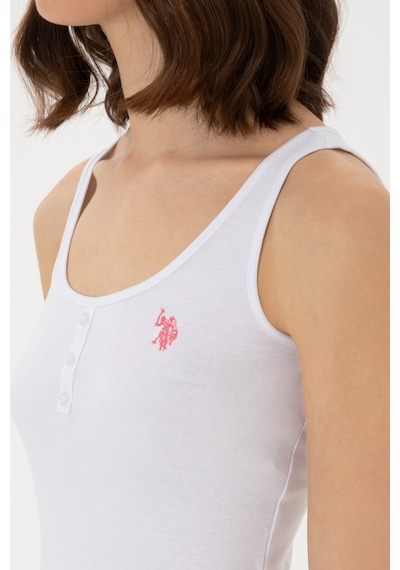 U.S. Polo Assn. Kadın Beyaz Kolsuz Bisiklet Yaka Basic Tişört 50300895-VR013 U.S. Polo Assn. Kadın Beyaz Kolsuz Bisiklet Yaka Basic Tişört 50300895-VR013