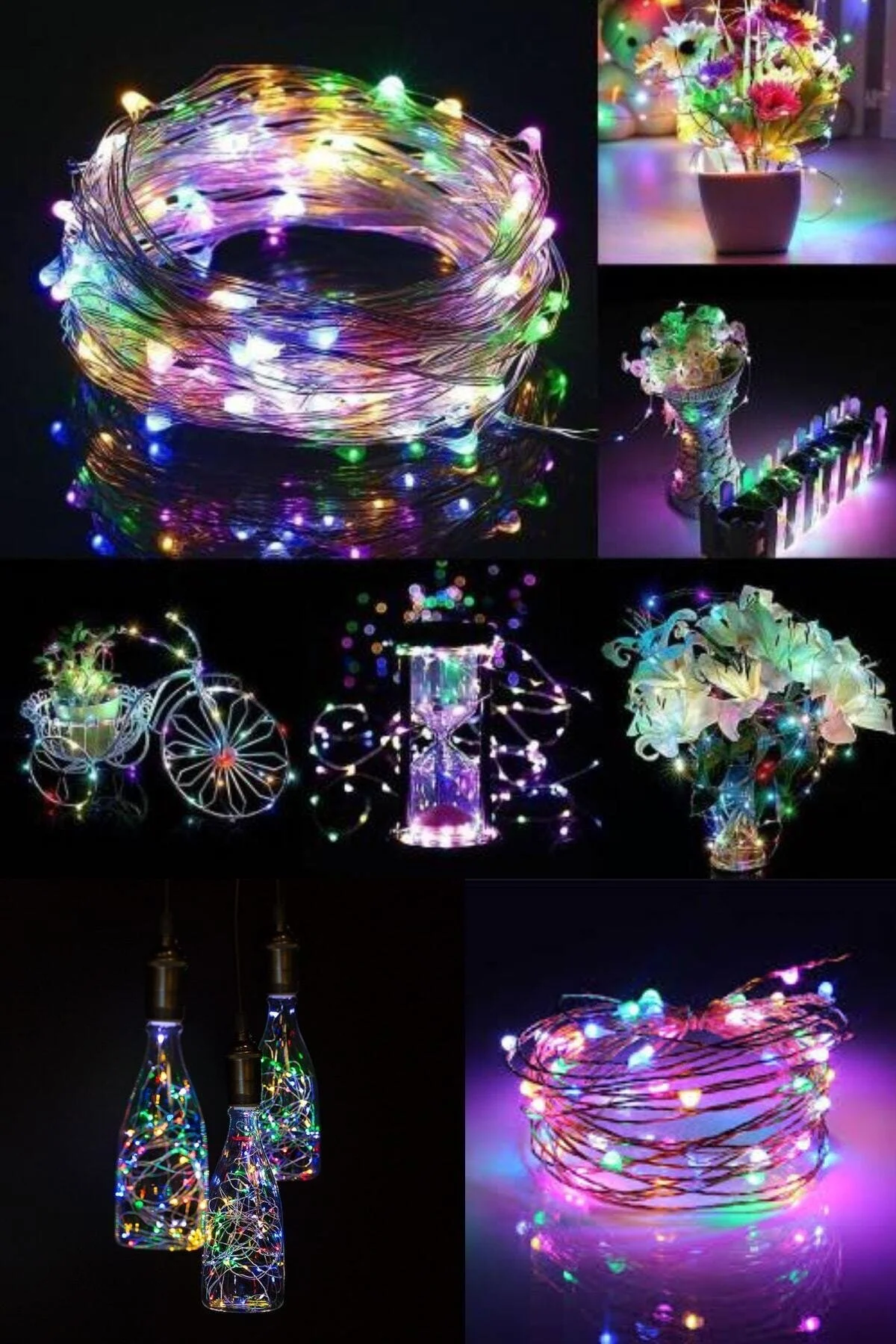 Peri Led Işık 10 Metre Rgb Renkli Yılbaşı Dekoratif Aydınlatma Ramazan Bayramı Ev Süsleme RGB