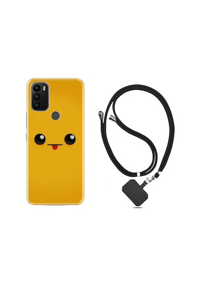 General Mobile Gm21 Plus Kılıf Boyun Askılı Yellow Sweet 1817