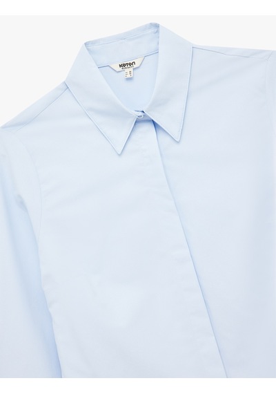 Koton Regular Fit Klasik Yaka Uzun Kollu Poplin Gömlek Açık İndigo 6wak60095uw Açık İndigo Koton Regular Fit Klasik Yaka Uzun Kollu Poplin Gömlek Açık İndigo 6wak60095uw Açık İndigo
