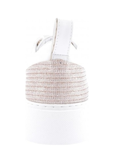 Dgn Es863-23y Kadin Kalin Renkli Kristal Taşli Sneakers Ayakkabi ES863-2007-R0198 Beyaz