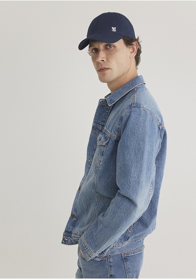 Mavi - Drake Classic Denim Puslu Indigo Mavi Jean Ceket 010143-89136 Koyu Mavi