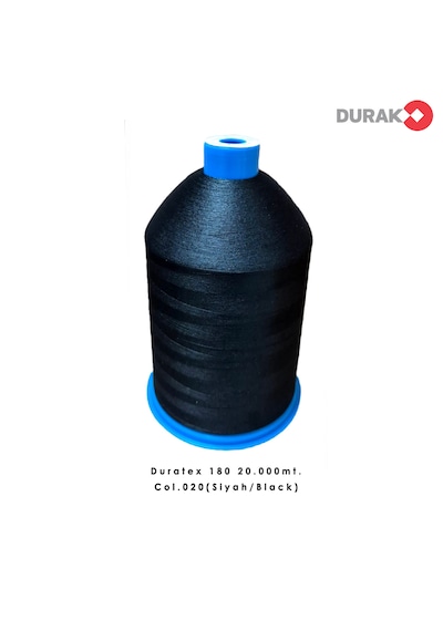 Durak Duratex 180 20.000mt Col.020 Siyah Renk Overlok İpliği