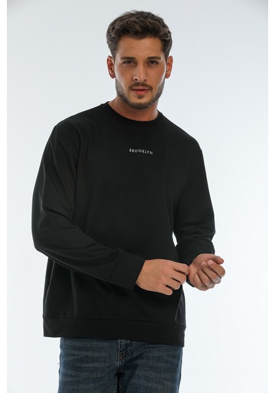Süperlife Erkek Bisiklet Yaka Regular Fit Brooklyn Baskılı İnce Sweatshirt Spr22sw132 Siyah Süperlife Erkek Bisiklet Yaka Regular Fit Brooklyn Baskılı İnce Sweatshirt Spr22sw132 Siyah
